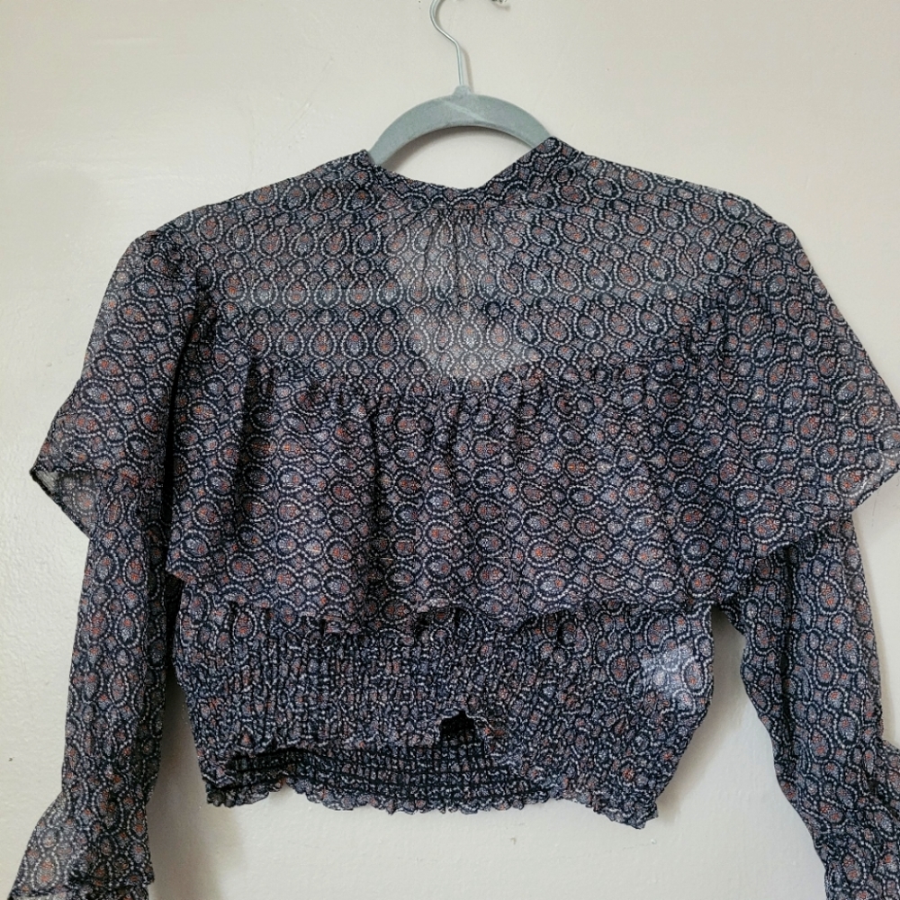 Zara, Medium, Black with print
